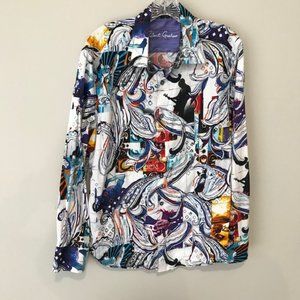ROBERT GRAHAM Men's Long Sleeve Button Down Sport Shirt - Size XL
